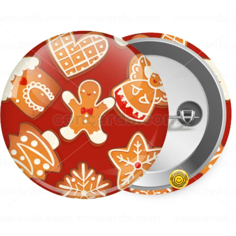 xmas cookies — Κονκάρδα Στρογγυλή, Παραμάνα 25mm