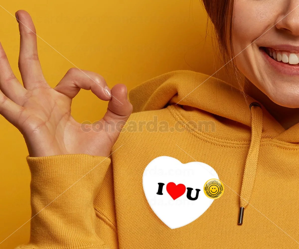 I ❤️ U — Κονκάρδα Καρδιά 57mm