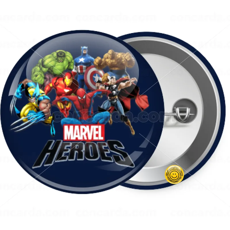 MARVEL heroes — Κονκάρδα Στρογγυλή, Παραμάνα 25mm