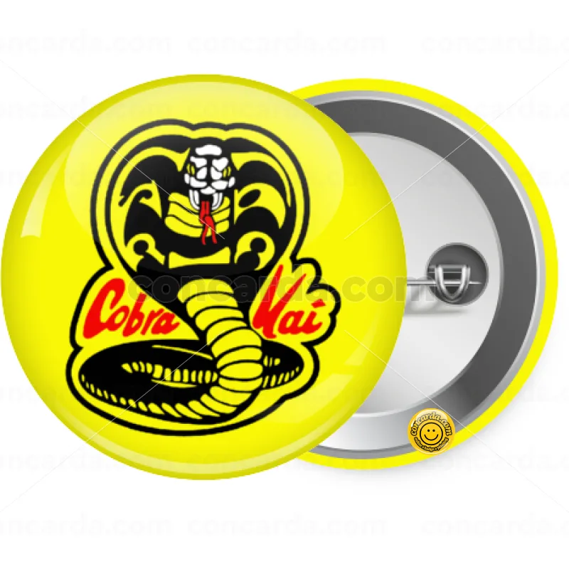 Cobra Kai Yellow — Κονκάρδα Στρογγυλή, Παραμάνα 25mm